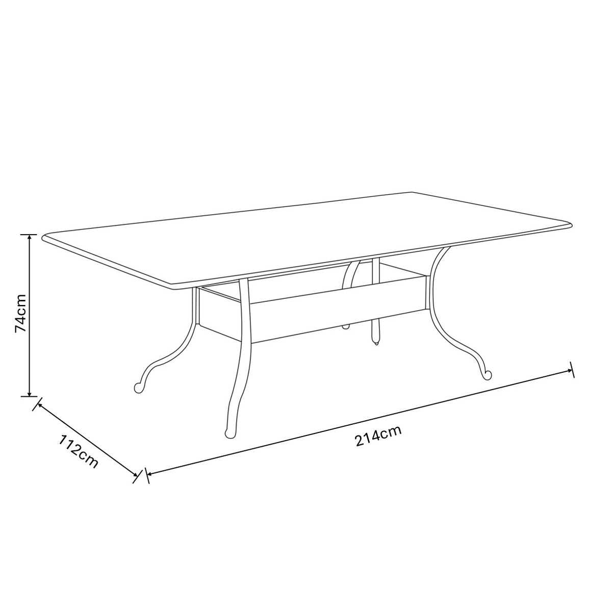 Hartman Amalfi 8 Seat Rectangle Dining Set with Parasol & Base