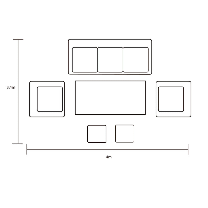 Hartman Arley 3 Seat Lounge Set