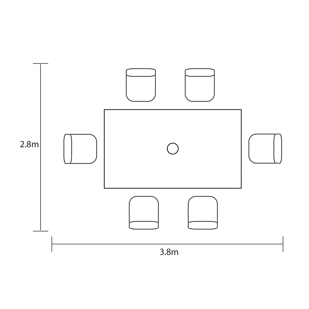 Hartman Arley 6 Seat Rectangular Dining Set