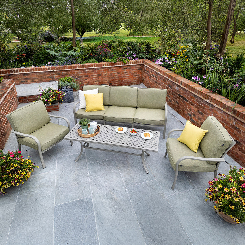 Buxton 3 Seat Lounge Set in Maize & Wheatgrass