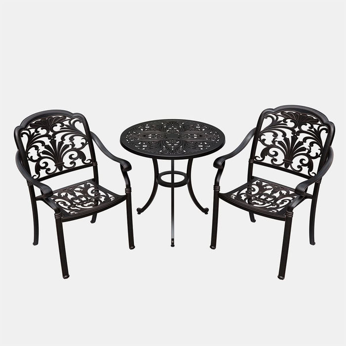 Bramblecrest Venice 2 Seater Aluminium Garden Furniture Bistro Set