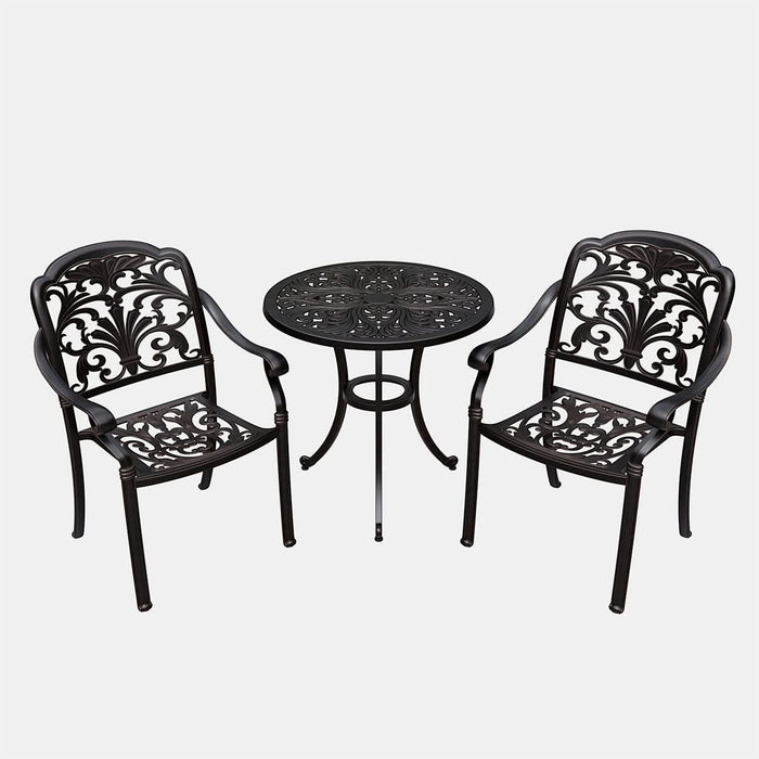 Bramblecrest Venice 2 Seater Aluminium Garden Furniture Bistro Set