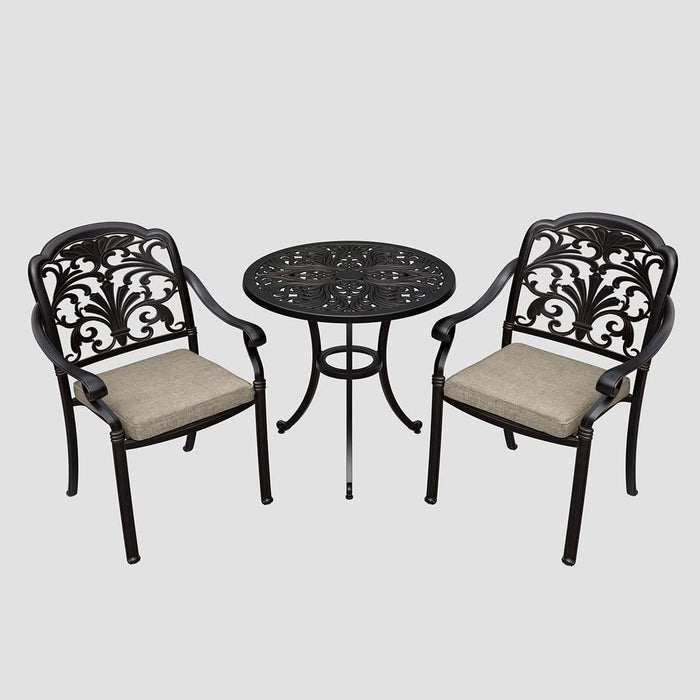 Bramblecrest Venice 2 Seater Aluminium Garden Furniture Bistro Set