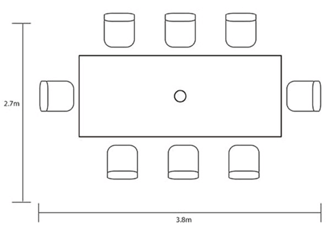 Hartman Capri 8 Seater Rectangular Set in Bronze