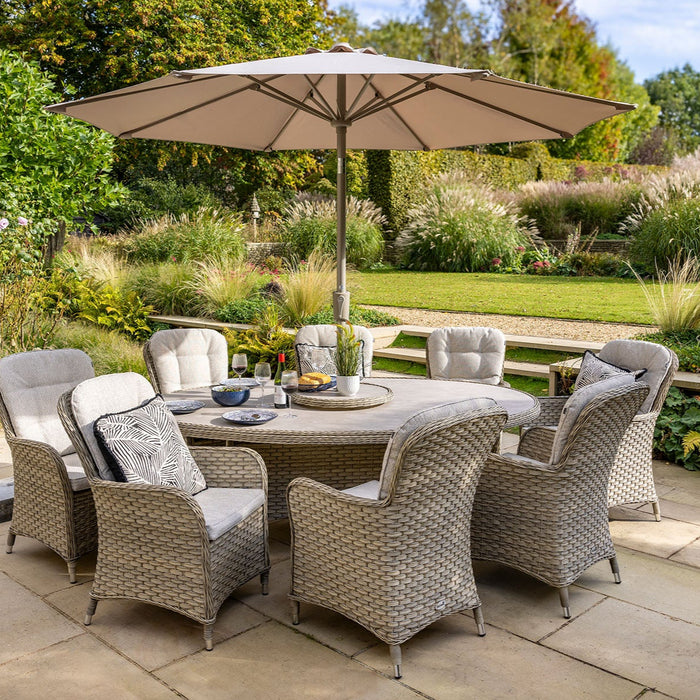 Hartman Eton 8 Seat Oval Elliptical Dining Set in Beech