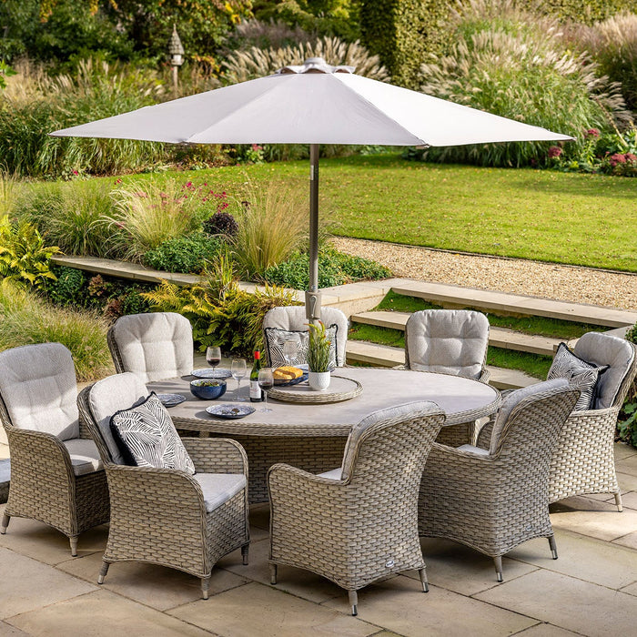 Hartman Eton 8 Seat Oval Elliptical Dining Set in Beech