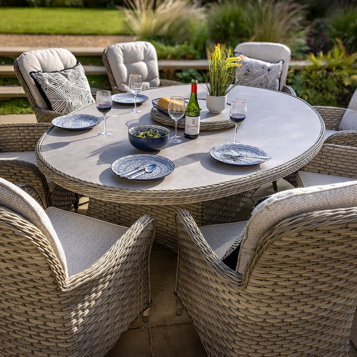 Hartman Eton 8 Seat Oval Elliptical Dining Set in Beech