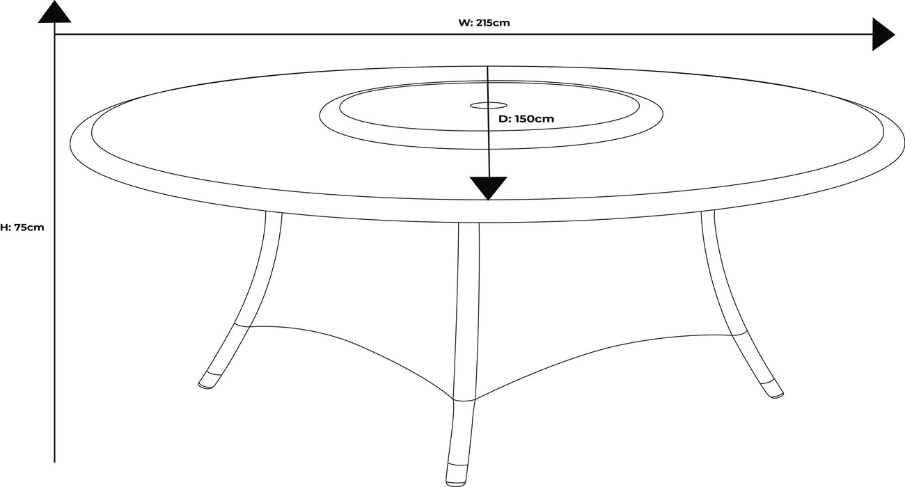 Hartman Eton 8 Seat Oval Elliptical Dining Set in Beech