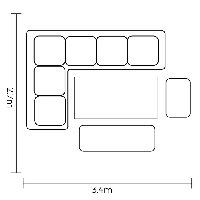 Hartman Eton Grand Rectangular Casual Dining Set