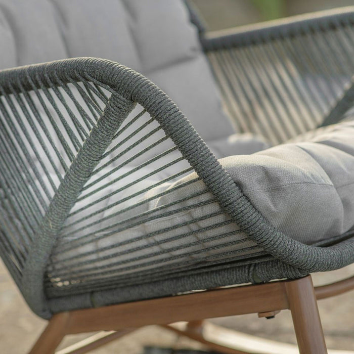 Bramblecrest Helsinki Rope Rocking Garden Armchair - Fern Green