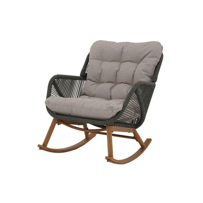 Bramblecrest Helsinki Rope Rocking Garden Armchair - Fern Green