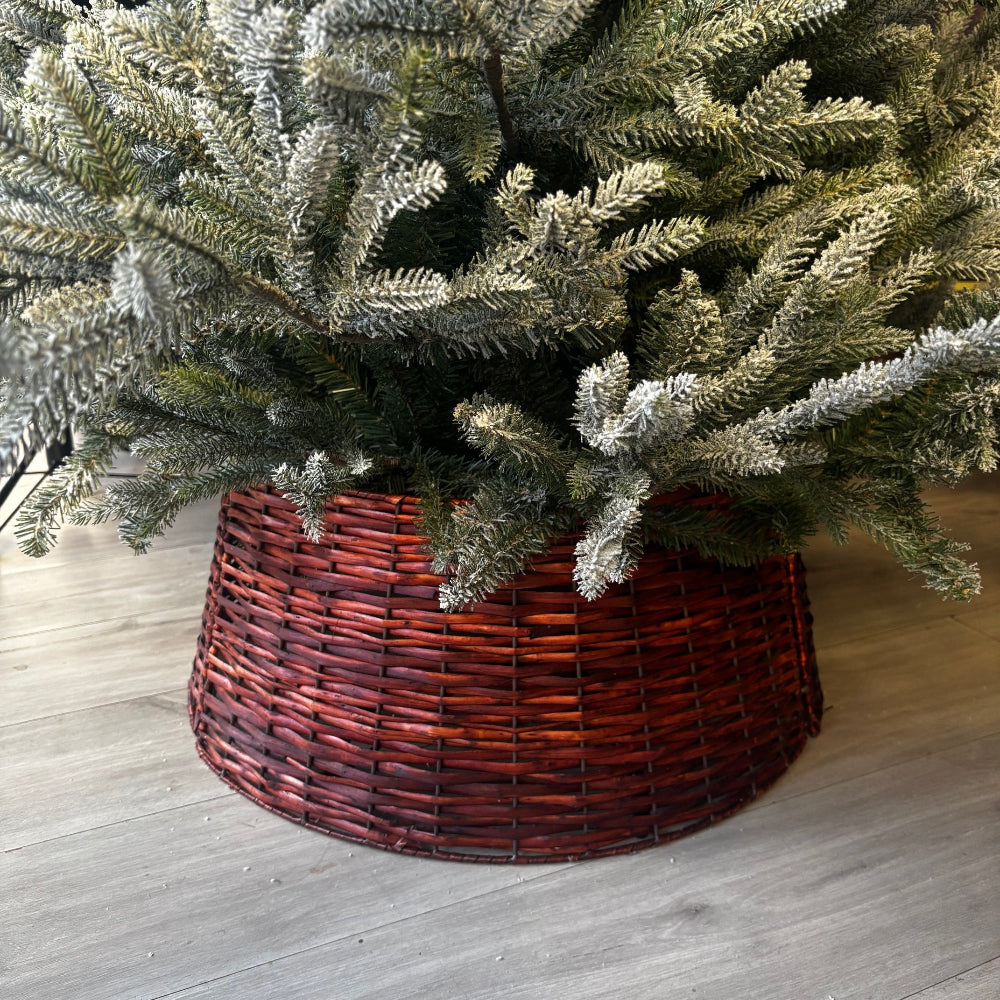 Dark Brown Willow Christmas Tree Skirt - 62cm