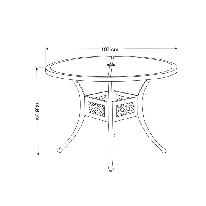 Hartman Avebury 4 Seater Round Set in Crimini