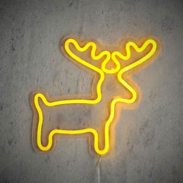 Neon light reindeer | Luca Lighting | 30.5 x 28.5 cm