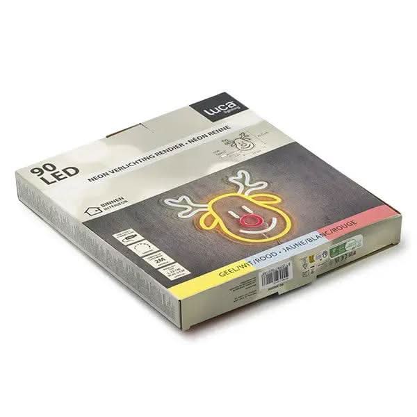 Neon reindeer face | Luca Lighting | 23 x 25.5 cm