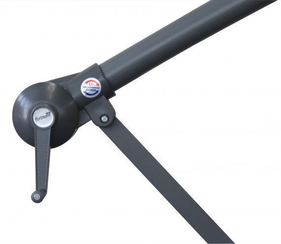 Hartman Mediterranean Round Cantilever Free Arm Parasol with Base - Dove