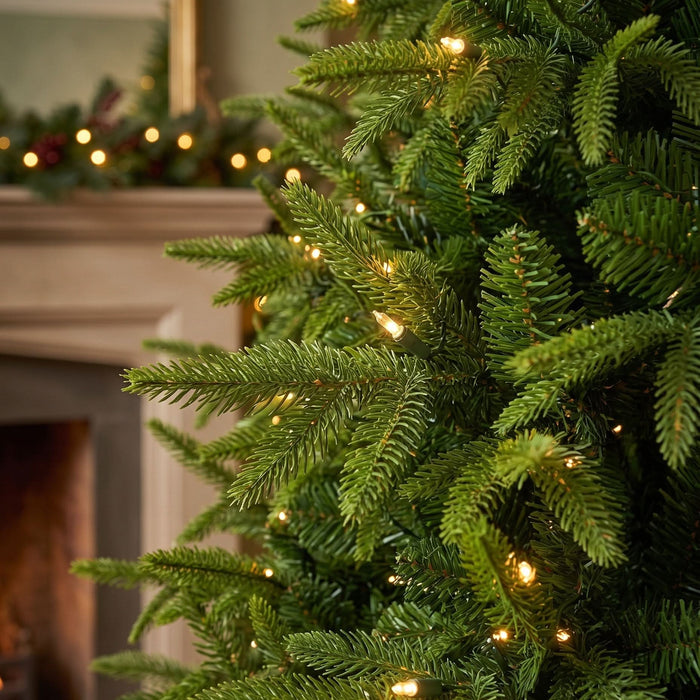 Bosk North Ridge Fir 7.5ft Pre-Lit Christmas Tree – 500 Warm White 5mm LEDs, 8 Function Soft Touch Tips