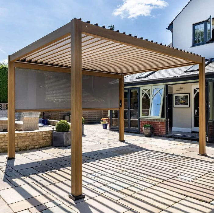 Hartman 4m Mesh Blind for Como Pergola in Folie