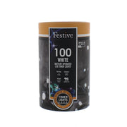 Festive 100 battery operated LED timer lights (3 colour variants)