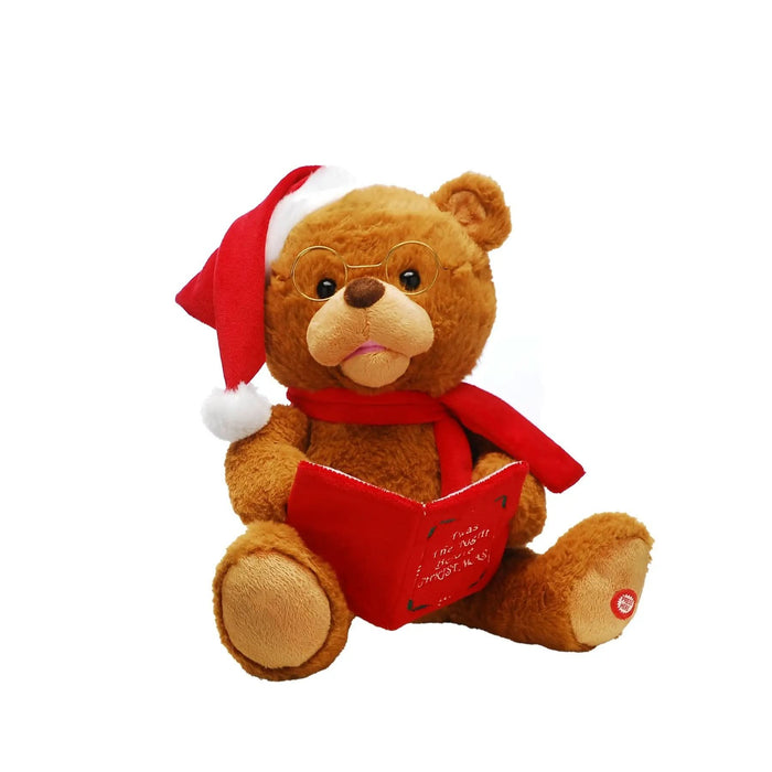 Festive 26cm Bo Animated Telling Story Bear With Book