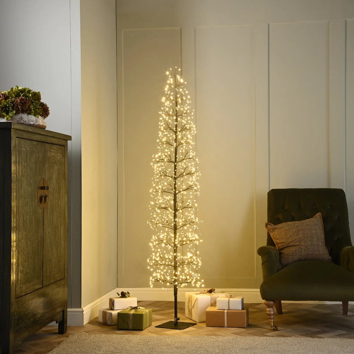 Festive Slim Black Microdot Starburst Tree - Four sizes