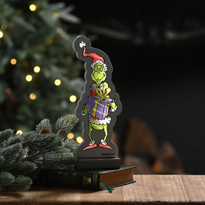 Festive Infinity Grinch with Present - Three Sizes