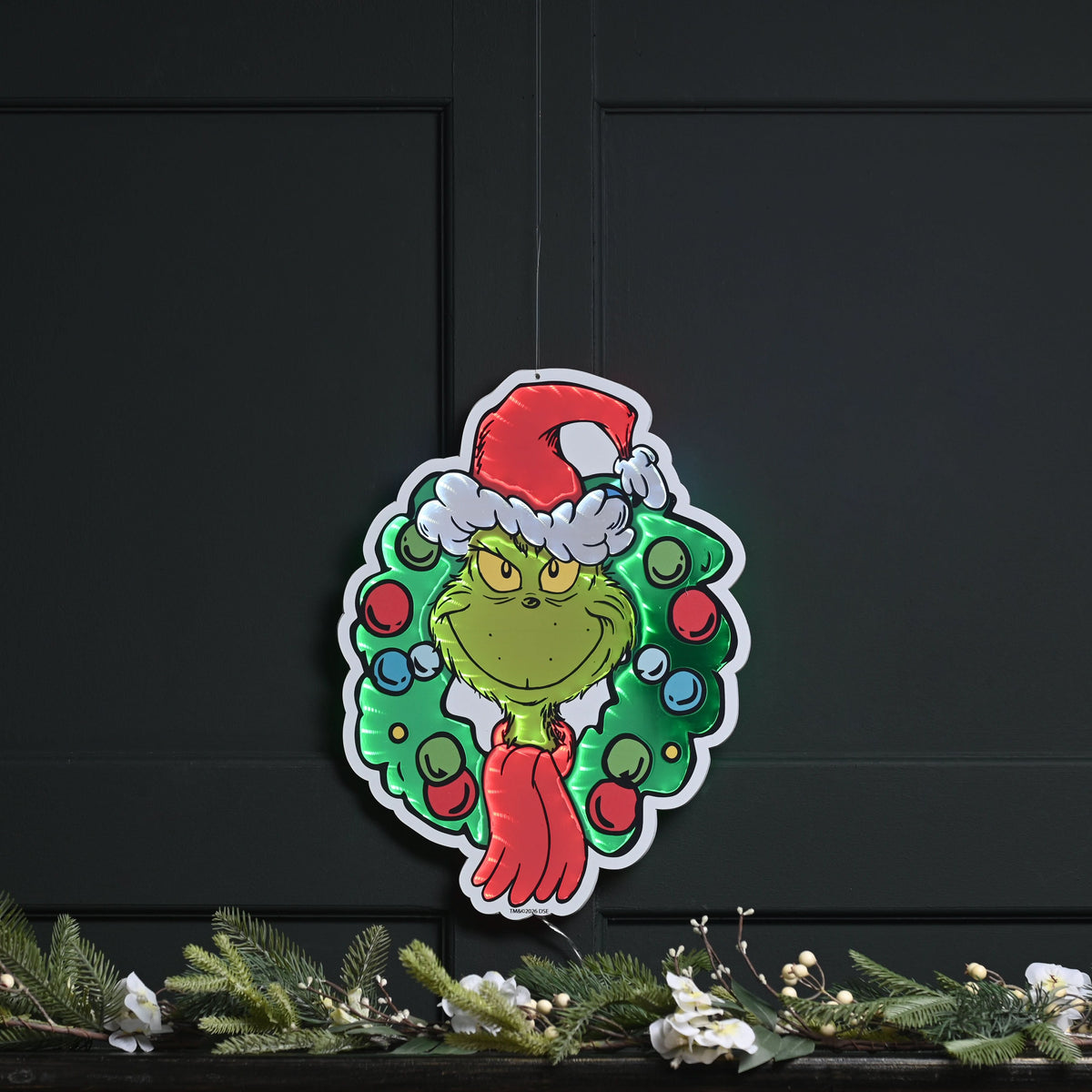 Festive 40cm Infinity Grinch Wreath
