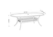Hartman Avebury 6 Seat Oval Set in Crimini table dimensions