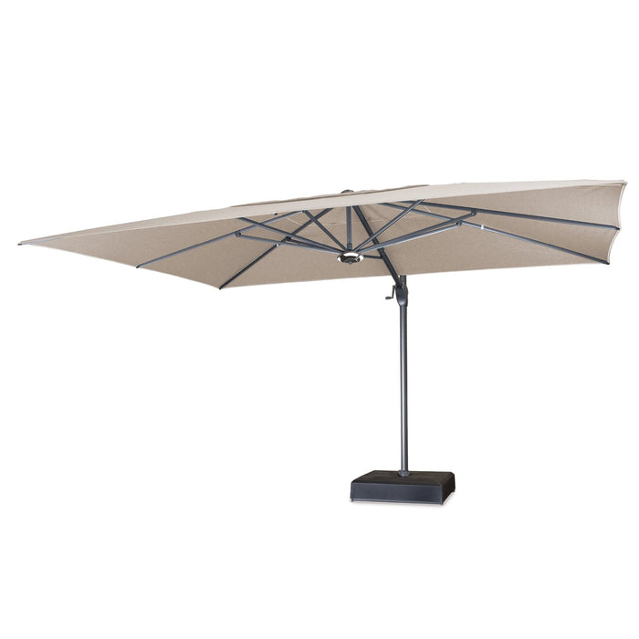 4x3m Large Free Arm Garden Parasol with Stone Canopy