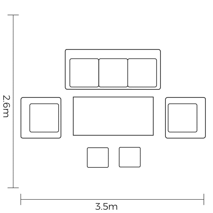 Hartman Portico 3 Seat Lounge Set