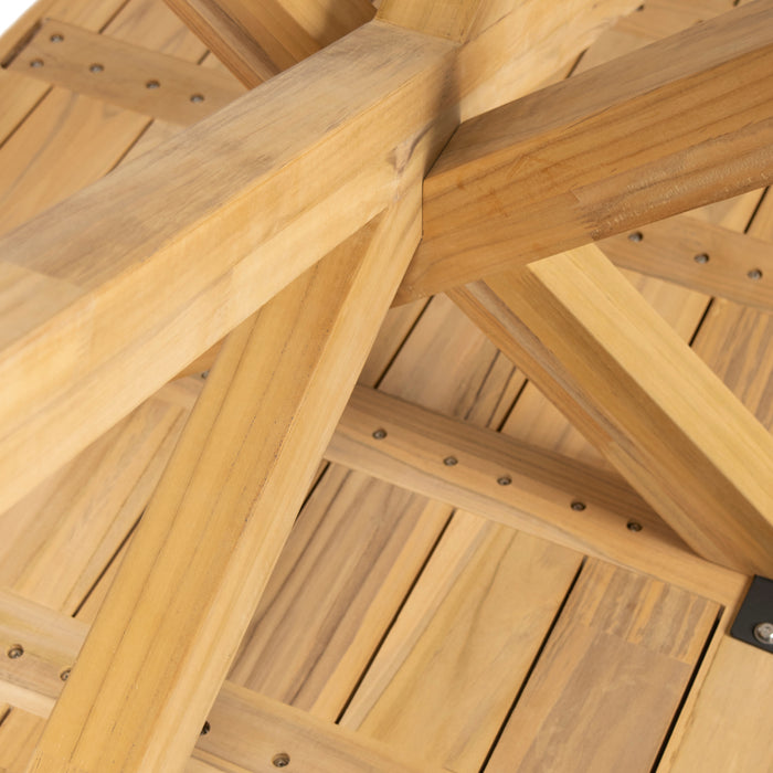 Prado 6 Seat Dining Set with lazy susan & Barista Stacking Chairs (Display Model)