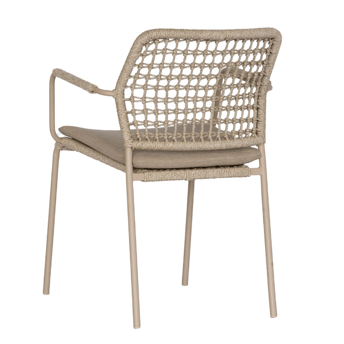 Prado 6 Seat Dining Set with lazy susan & Barista Stacking Chairs (Display Model)