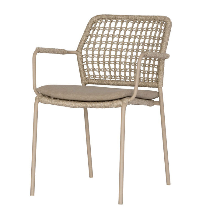 Prado 6 Seat Dining Set with lazy susan & Barista Stacking Chairs (Display Model)