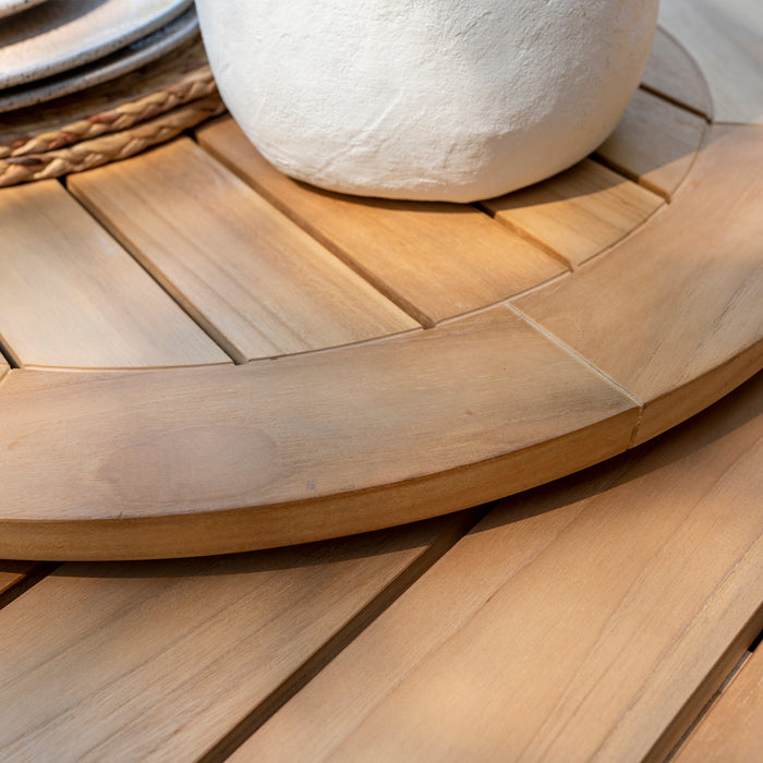 Prado 6 Seat Dining Set with lazy susan & Barista Stacking Chairs (Display Model)