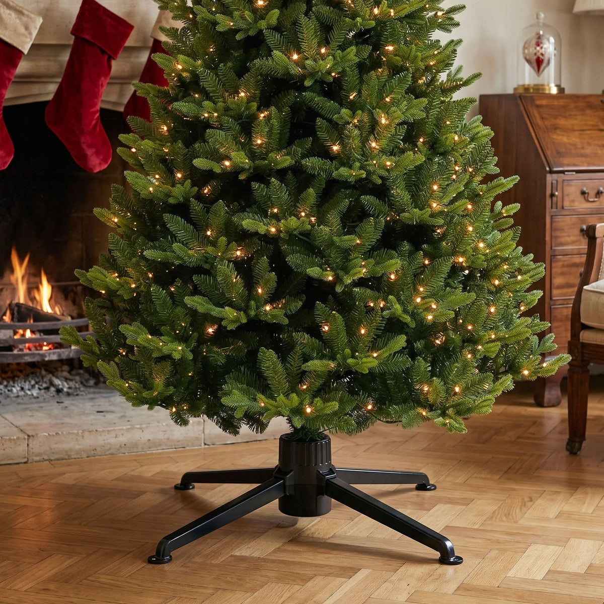 Rotating Christmas Tree Stand – 360° Turntable with Integrated Mains Socket