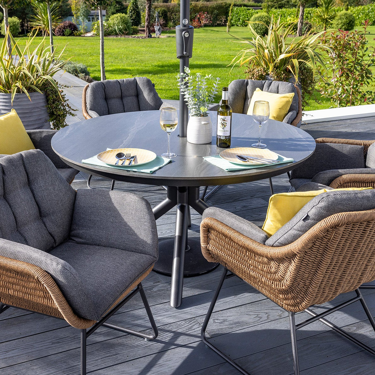 Hartman Rayo 6 Seat Round Dining Set (ex-display)