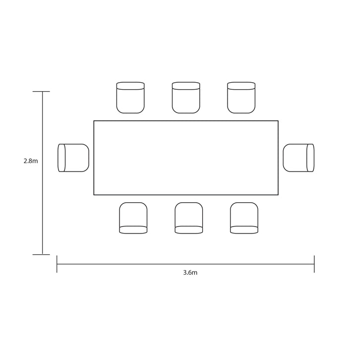 Hartman Rio 8 Seat Rectangular Dining Set