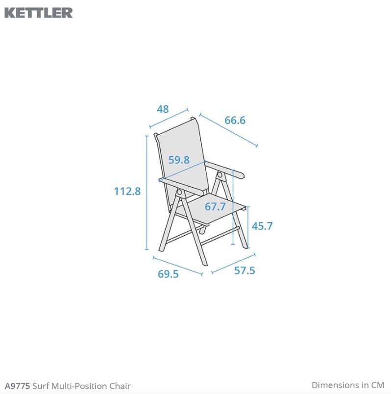 Kettler Surf 4 Recliner Seat Garden Dining Set