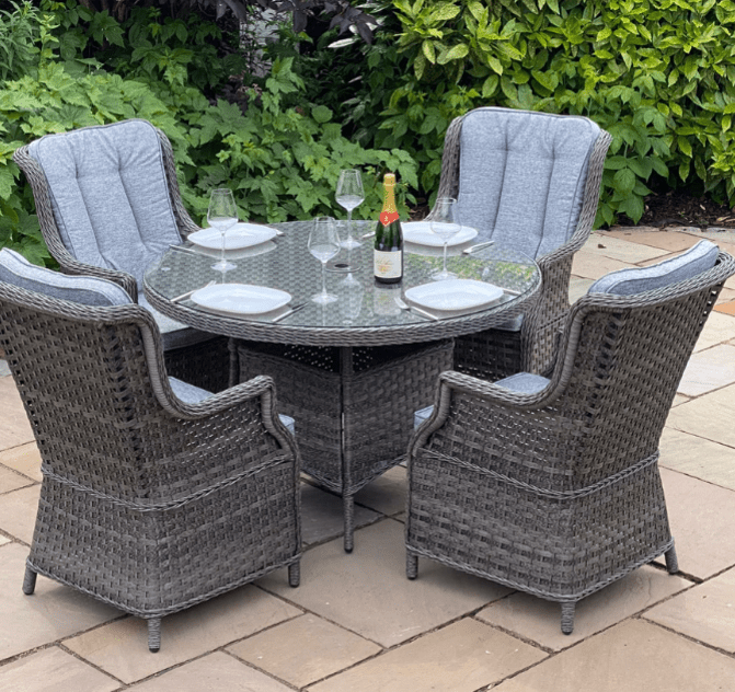 Round Rattan Garden Garden Table And Chairs Clearance Bali Seat