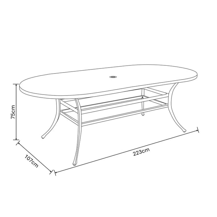 Hartman Berkeley 8 Seater Oval Set in Maize