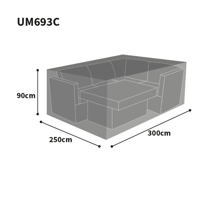 Bosmere - Ultimate Protector Modular Rectangle Sofa Dining Set Cover, Charcoal L