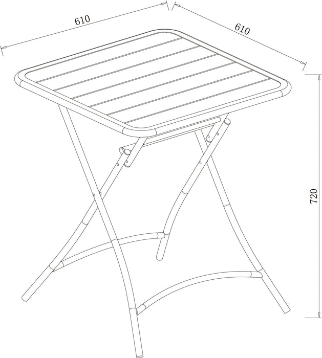 Hartman Urban Folding Bistro Set in Latte / Ivory