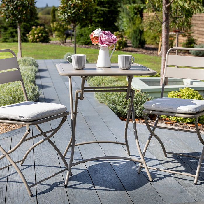 Hartman Urban Folding Bistro Set in Latte / Ivory