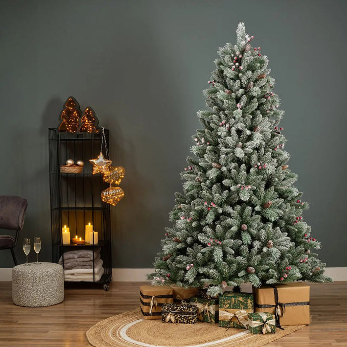Everlands Snowy Windham 7ft Spruce Artificial Christmas Tree