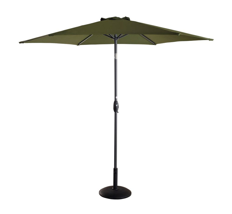 Hartman Balearic Market Parasol Round 2.7m - Dove Light Grey, Dark Grey, Forest Green