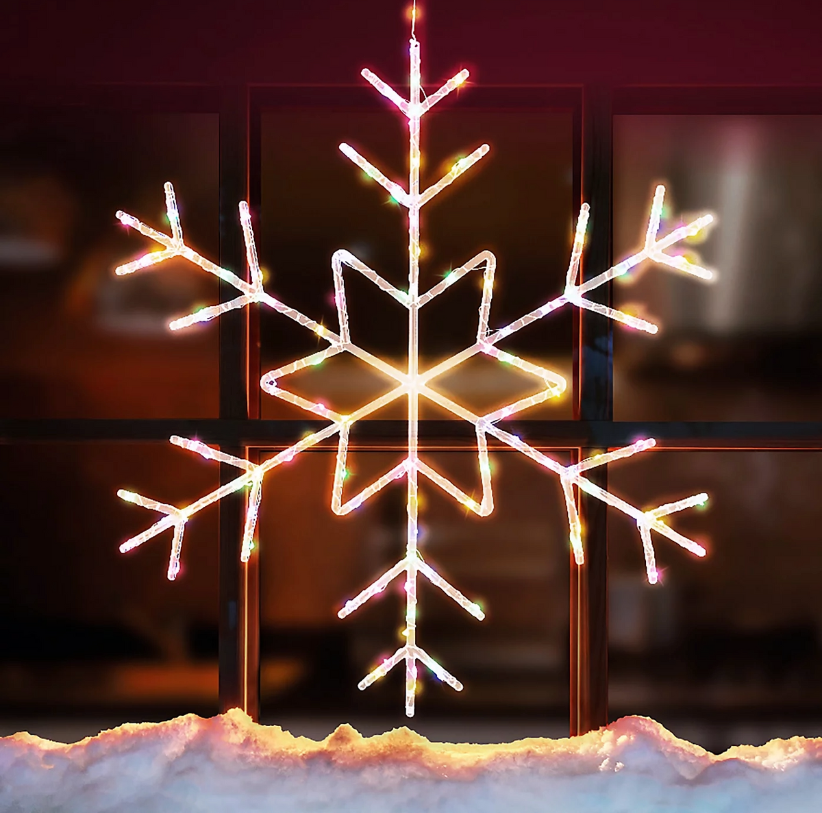 Lumineo 125 LED Soft Multicolour Snowflake