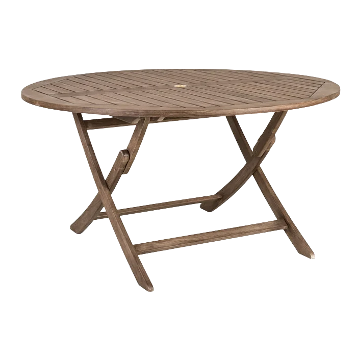 Alexander Rose Sherwood Folding Round Dining Table 1.4m with 6 folding chairs