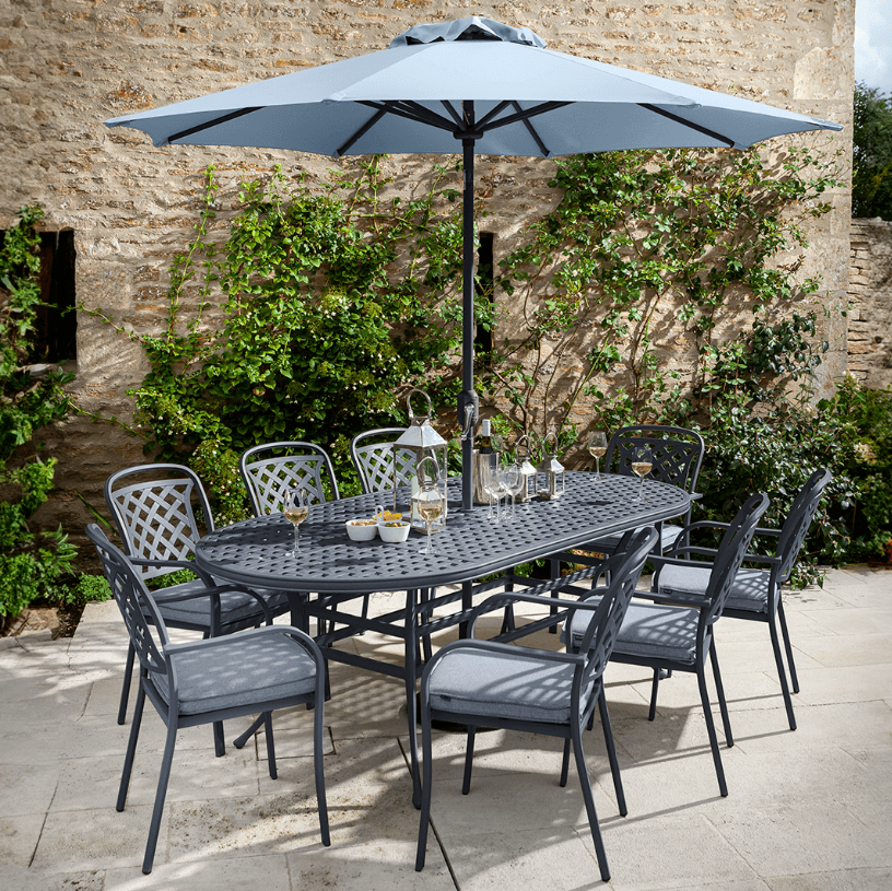 Hartman Berkeley 8 Seater Oval Set in Antique Grey