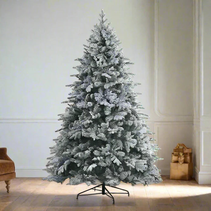 Bosk Frosted Winterfold Fir Christmas Tree 7.5ft (Prelit & Unlit options)