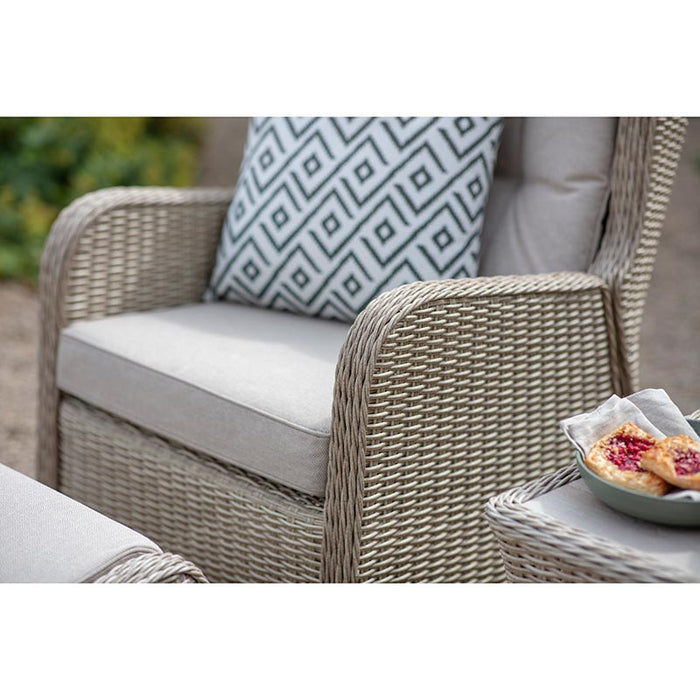 Bramblecrest Chedworth Recliner with Footstool in Sandstone Rattan (ex-display)